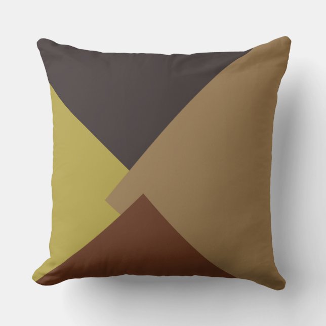 Retro Färg Modern Geometric Mönster #6 Kudde (Framsida)