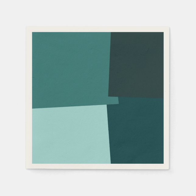 Retro Färg Modern Geometric Mönster #7 Pappersservett (Framsidan)
