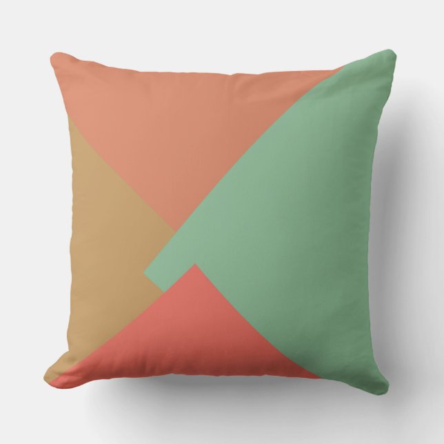 Retro Färg Modern Geometric Mönster #8 Kudde (Framsida)