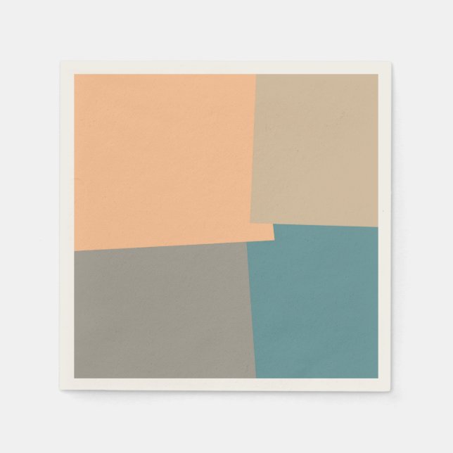 Retro Färg Modern Geometrisk Mönster Pappersservett (Framsidan)