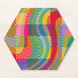 Retro färg mönster underlägg papper