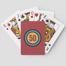 Retro Färg och Circles 50:e födelsedagsinbjudan