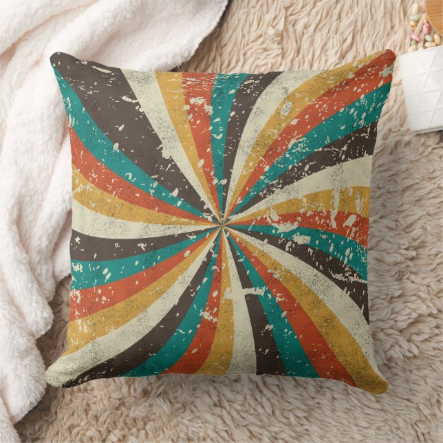 Retro Färg Palette Kudde (Filt)