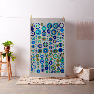 Retro Färg Polka Dot Circles Mönster #9 Tyg