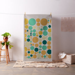 Retro Färg Polka Dot Circles Mönster Tyg