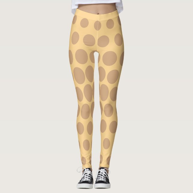 Retro Färg Polka dots Mönster #11 Leggings (Framsida)
