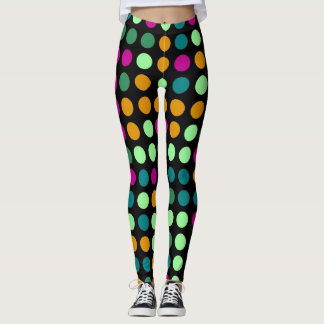 Retro Färg Polka dots Mönster #23 Leggings