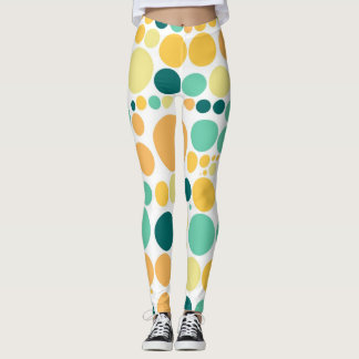 Retro Färg Polka dots Mönster #24 Leggings