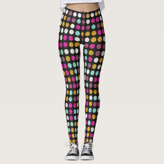 Retro Färg Polka dots Mönster #4 Leggings