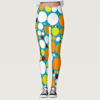 Retro Färg Prickmönster #6 Leggings
