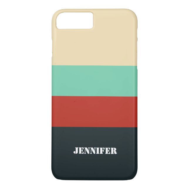 Retro Färg Rand iPhone 7 Fodral, knappt där Case-Mate iPhone Skal (Baksida)