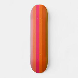 Retro Färg Rand Mönster 11 Skateboard Bräda 20,5 Cm