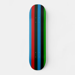 Retro färg randigt mönster 6 skateboard bräda 20 cm