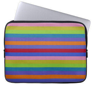 Retro färg randigt mönster 7 laptop fodral