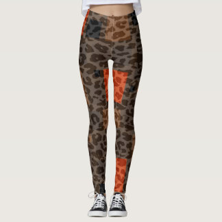 Retro Färg Squares Mönster #17 Leggings