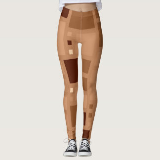 Retro Färg Squares Mönster #5 Leggings