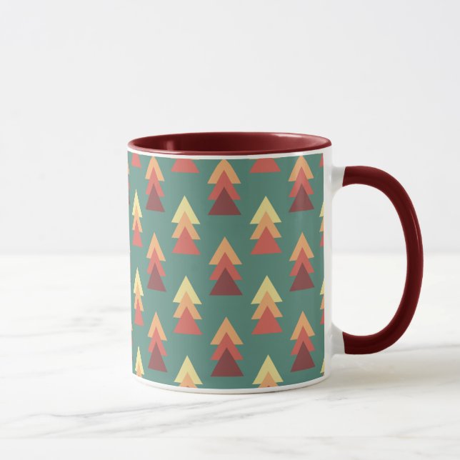 Retro Färg Triangles Mugg (Höger)
