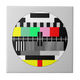 Retro färg tv test skärm kakelplatta