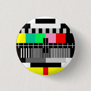 Retro färg tv test skärm knapp
