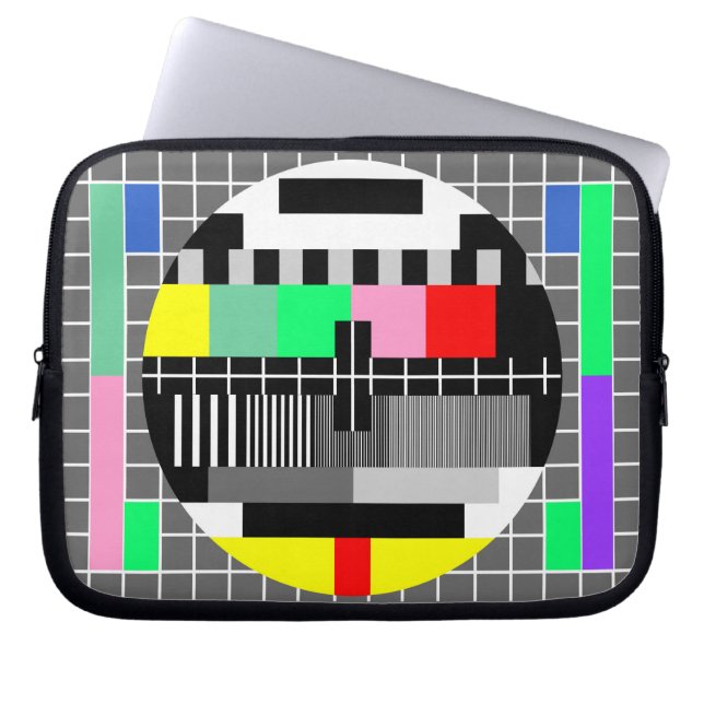 Retro färg tv test skärm laptop fodral (Framsidan)