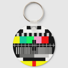 Retro färg tv test skärm nyckelring