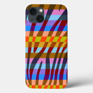 Retro Färg Zebra Rand Mönster 4