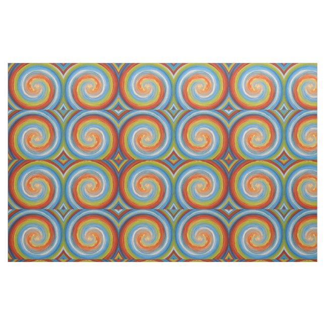 Retro Färgad Twist-Abstrakt Art. 24 Tyg (Fat Quarter)
