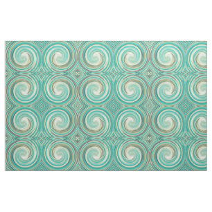 Retro Färgad Twist Abstrakt Art #27 Tyg