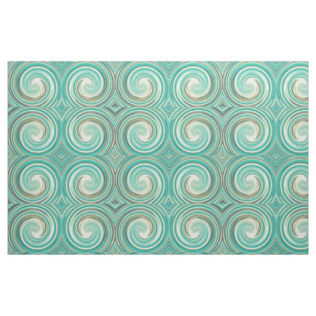 Retro Färgad Twist Abstrakt Art #27 Tyg (Fat Quarter)