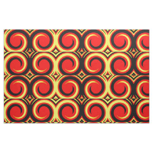 Retro Färgad Twist Abstrakt Art Tyg