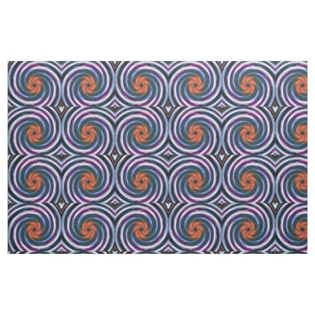 Retro Färgad Vrid Abstrakt Art. 6 Tyg (Fat Quarter)