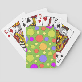 Retro färgglad djärv ljus prick casinokort