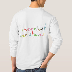 retro färgglad modern God Jul Semester T Shirt