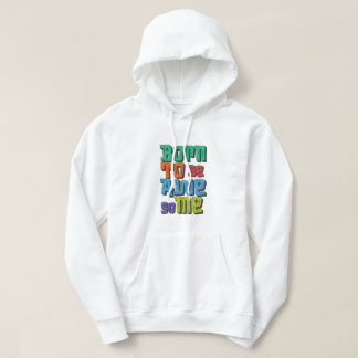 Retro Färgglad Typografi Tröja Hoodie