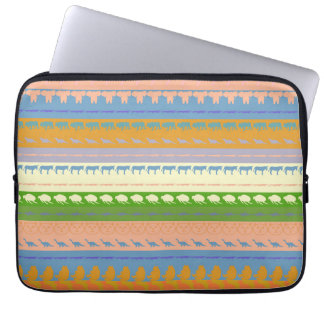 Retro Färgglada Djur Mönster #3 Laptop Sleeve