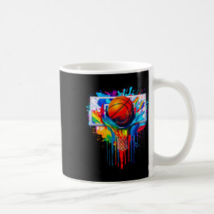 Retro Färgglada Sketll Dribbling Ll Slam Dunk Korg Kaffemugg