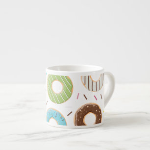 Retro Färgglatt Mönster av Munkar Minimalistisk Ro Espressomugg