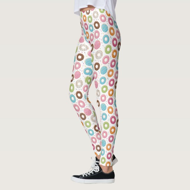 Retro Färgglatt Mönster av Munkar Minimalistisk Ro Leggings (Vänster)