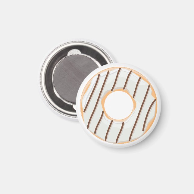 Retro Färgglatt Mönster av Munkar Minimalistisk Ro Magnet (Front/Back)