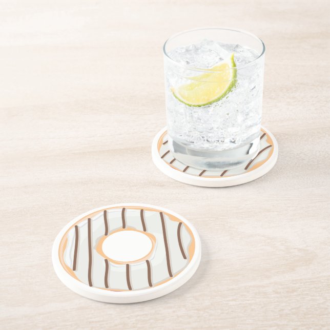 Retro Färgglatt Mönster av Munkar Minimalistisk Ro Underlägg (Sidan)