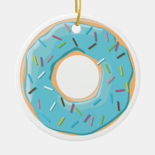 Retro Färgglatt Mönster med Munkar Minimalistisk R Julgransprydnad Keramik