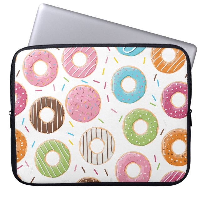 Retro Färgglatt Mönster med Munkar Minimalistisk R Laptop Fodral (Framsidan)