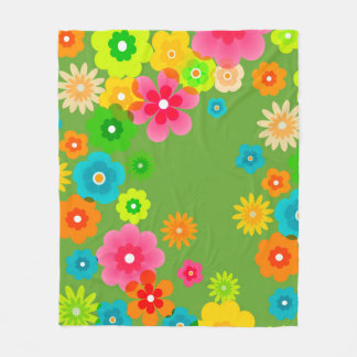 Retro färgrik Boho för Hippy fred chic Fleecefilt