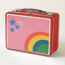 Retro färgrik Lunchbox