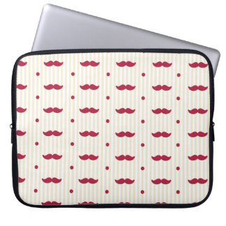 Retro färgrik mustaschStache Handlebar Laptop Fodral