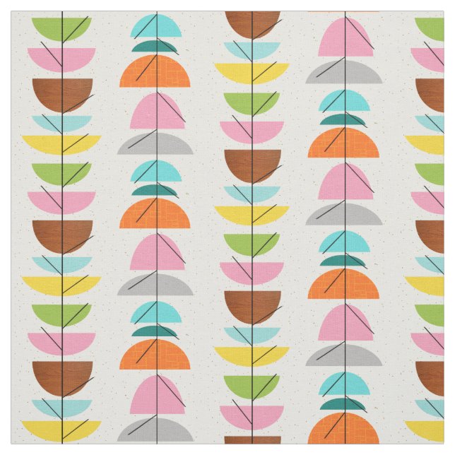 Retro färgrikt bygga bo tyg (Provkarta)