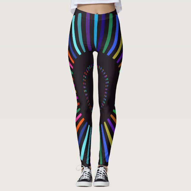Retro färgsol leggings (Framsida)