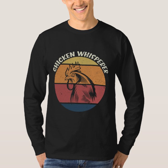 Retro Farm Animal Farming Chicken T Shirt (Framsida)