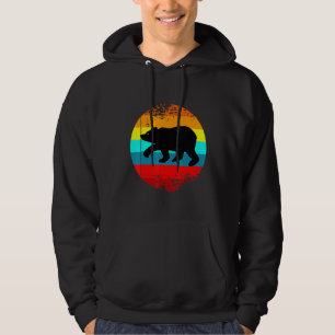 Retro Farm Animal Graphics med Vintage Bear Hoodie