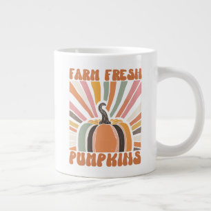 Retro Farm Fresh Pumpkins Jumbo Mugg